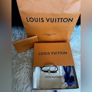 BRAND NEW: LOUIS VUITTON SPACE BRACELET Black & Silver - Adjustable